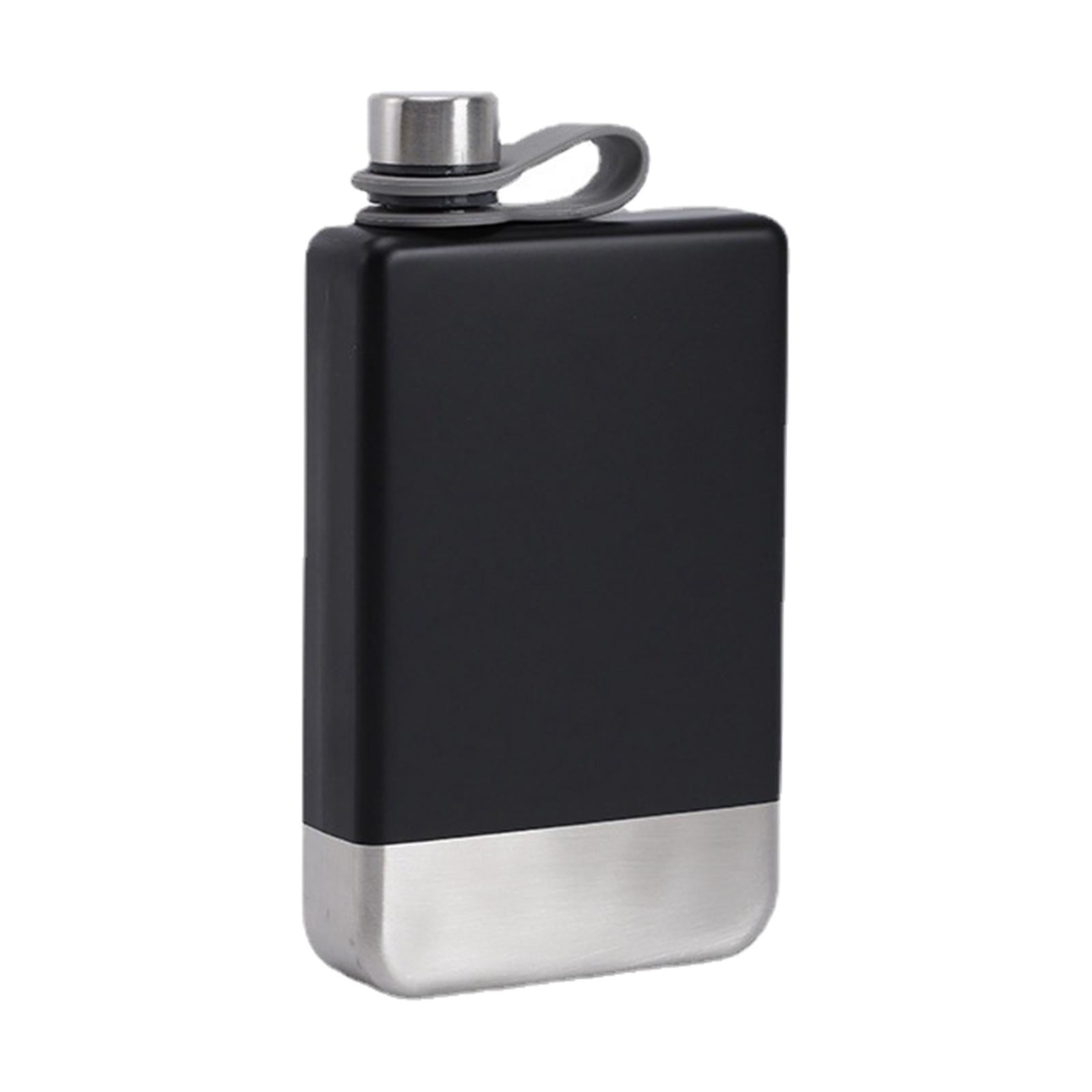 Bothyi - Frasco De Alcohol Para Cadera, Botella De Vino Ligera Para Viajes, Senderismo, Negro