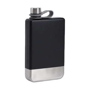 Bothyi - Frasco De Alcohol Para Cadera, Botella De Vino Ligera Para Viajes, Senderismo, Negro