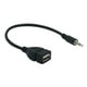thumbnail image 3 of Cable Adaptador Convertidor OTG Hembra A USB Macho De Audio Auxiliar Negro De 3,5 Mm, 3 of 3