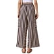 thumbnail image 3 of INSPIRE CHIC Pantalones Casuales a Rayas para Mujeres Piernas Anchas Cintura Elástica con Cordón Palazzo Pantalones de Salón XS Negro Marrón, 3 of 6