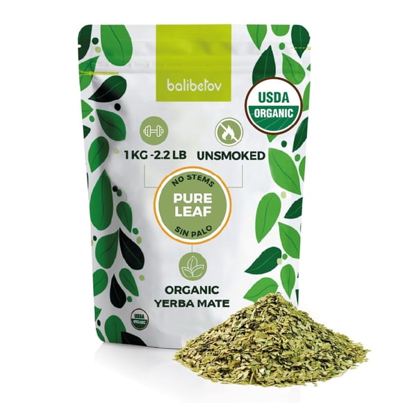 BALIBETOV Té de Yerba Mate Orgánica en Hoja Suelta 1 kg Sin Humo