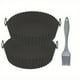 thumbnail image 1 of 2pcs, Silicone Air Fryer Liners (8''), With Oil Brush, Air Fryer Silicone Liners Pot For 3 To 5 QT, Food Safe Non Stick Air Fryers Basket Oven Accessories, Air Fryer Silicone Basket Bowl, Kitchen Gad, 1 of 5