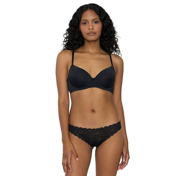 Calzón Mujer Bikini Encaje Color Negro Corona
