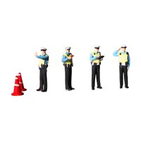 Magideal - Figuras De Policía De Tráfico En Miniatura, Accesorios De Fotografía, Paisaje, Mini Señales De Carretera, Juguete Para Decoración De Escena Diy, 1/64