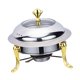 thumbnail image 4 of Calentador De Buffet Buffet De Plato De Chafing Portátil Para Mochileros Hornear Comercial Dorado, 4 of 5