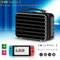 Genérico - Compatible Con El Estuche De Viaje Oled Para Nintendo Switch Kit De Accesorios 6 En 1 Con Protector De Pantalla Y Bolsa De Almacenamiento Portátil-Para Switch||Negro
