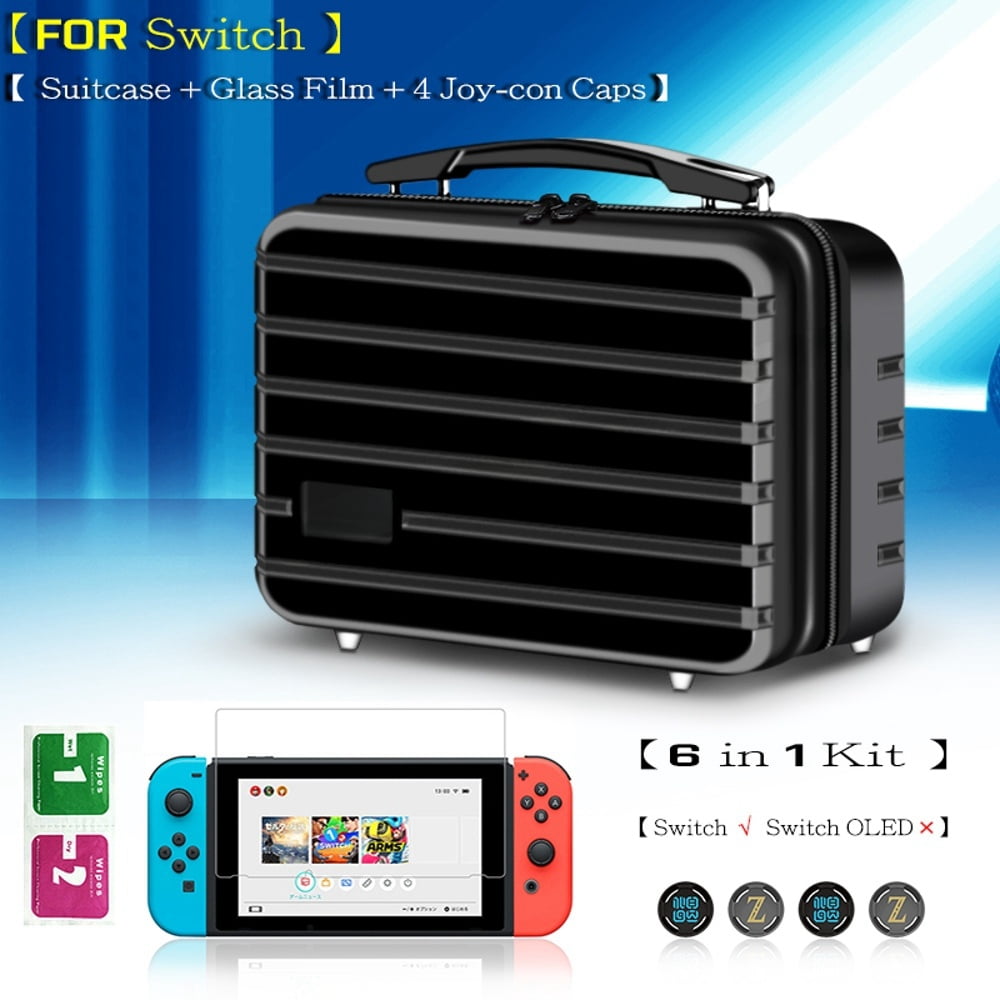 Genérico - Compatible Con El Estuche De Viaje Oled Para Nintendo Switch Kit De Accesorios 6 En 1 Con Protector De Pantalla Y Bolsa De Almacenamiento Portátil-para Switch||negro