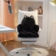 thumbnail image 2 of Cojín para Silla QYA Gato Negro de Peluche 43x42 cm Asiento Suave, 2 of 7