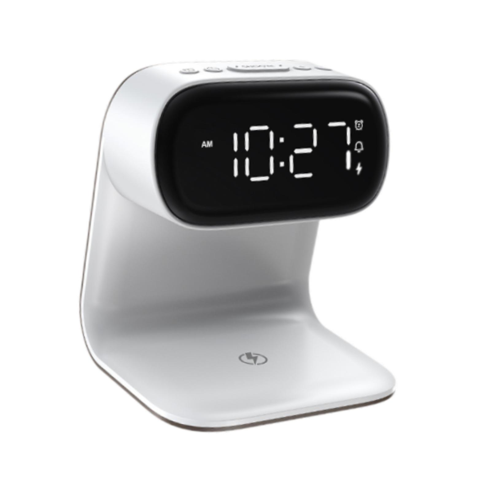 Ioensy - Cargador Inalámbrico De 15 W Con Reloj Digital Para Sala De Lectura, Sala De Estar, Relojes