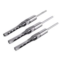 Magideal - Broca De Herramienta Eléctrica De Agujero Cuadrado, Herramientas De Hardware De Cincel Para Carpintería, Broca Para Agujeros Hss Duradera Para Carpint 3 Piezas