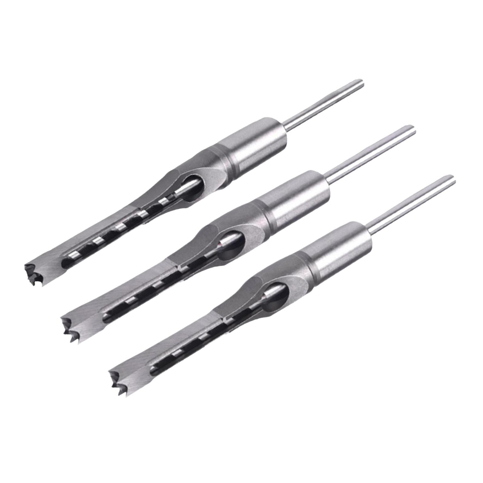 Magideal - Broca De Herramienta Eléctrica De Agujero Cuadrado, Herramientas De Hardware De Cincel Para Carpintería, Broca Para Agujeros Hss Duradera Para Carpint 3 Piezas