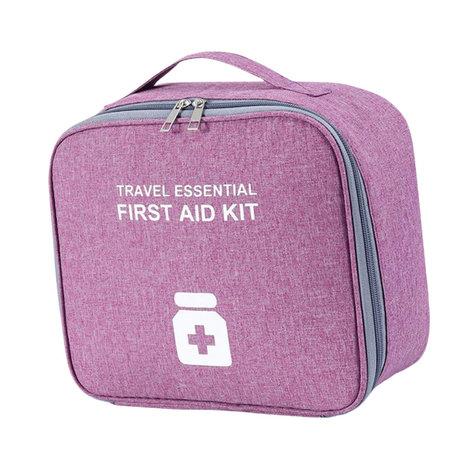 Ioensy - Bolsa De Almacenamiento De Medicamentos Portátil, Botiquín De Primeros Auxilios Vacío Para Emergencias Al Aire Libre En El Hogar, Morado Y L