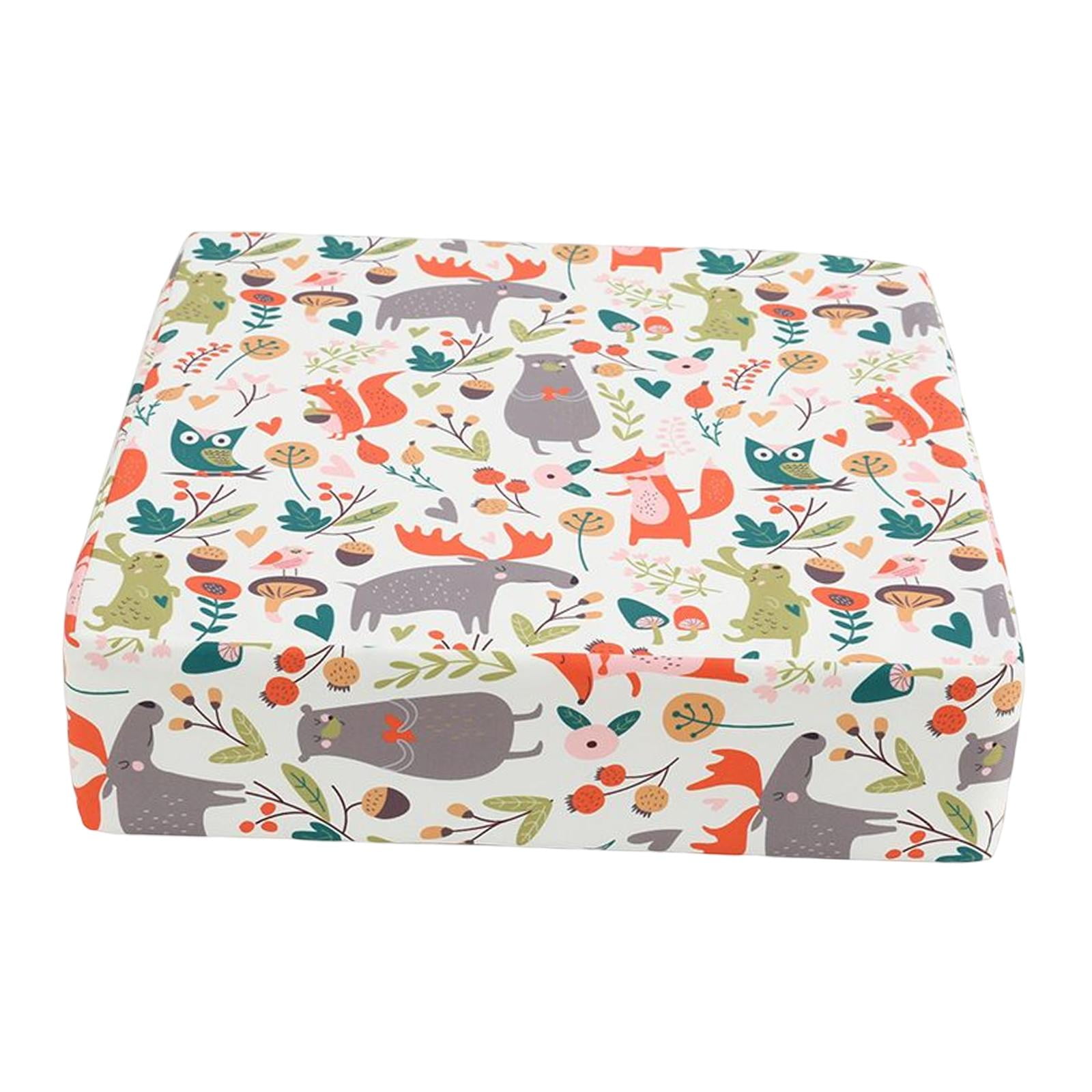 Magideal - Cojín Portátil Para Silla De Comedor, Cojín Para Silla, Asiento Para Silla , Cojín Aumentado, Con Correa Para Bebés Y Niños Animal Blanco B