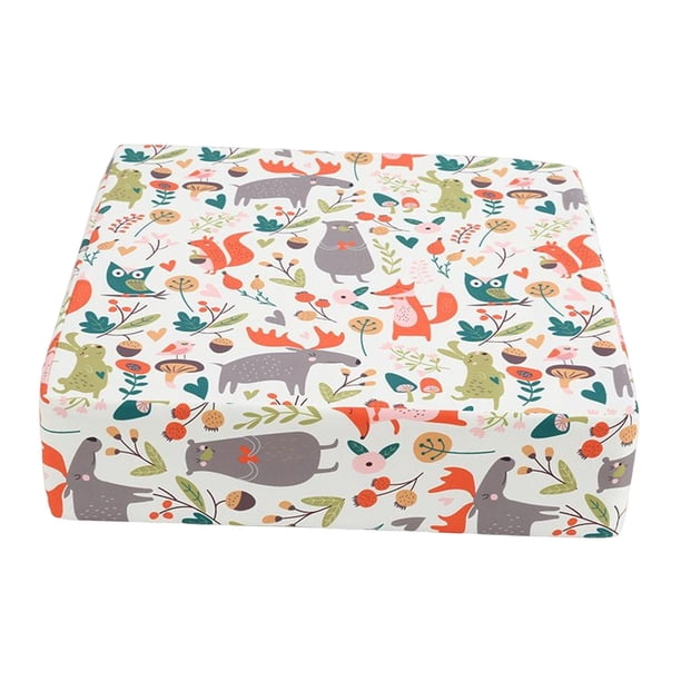 Cojín portátil para silla de comedor, cojín para silla, asiento para silla , cojín aumentado, con correa para bebés y niños Animal Blanco B
