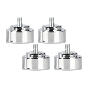 Magideal - 4X Patas De Sofá, Patas De Muebles De Metal, Aleación Ajustable, Rosca Robusta M10, Patas De Estructura De Cama, Patas De Mesa M10, Para Armarios, Mes , Argenta 3Cm
