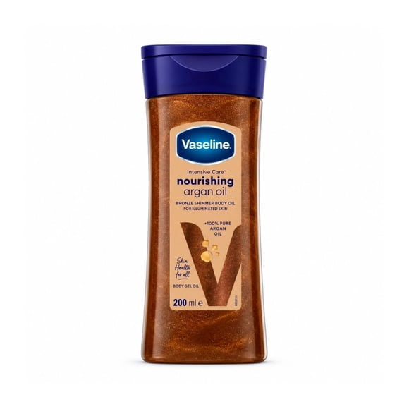 Aceite Vaseline Shimmer Argan, 200 ml