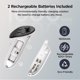 thumbnail image 4 of Base de carga rápida 2 en 1 para Meta Quest 3 y Quest 3S - Incluye 2 baterías recargables, carga el casco de realidad virtual y los mandos, compatible con los accesorios Oculus Quest 3/3S-Blanco, 4 of 7