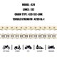 thumbnail image 4 of Cadena para moto DYC 420 Gold, 132 eslabones con rompecadenas, 4 of 6