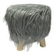 thumbnail image 1 of Puff Redondo Con Pelo Sintetico Para Niños Colores gris, 1 of 3