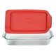 thumbnail image 1 of Fuente de vidrio para hornear Pyrex 233 de 3 cuartos con tapa, 1 of 4