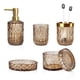 thumbnail image 1 of Juego de accesorios de baño LaMarriti Brown, 5 piezas, vidrio transparente, 1 of 7