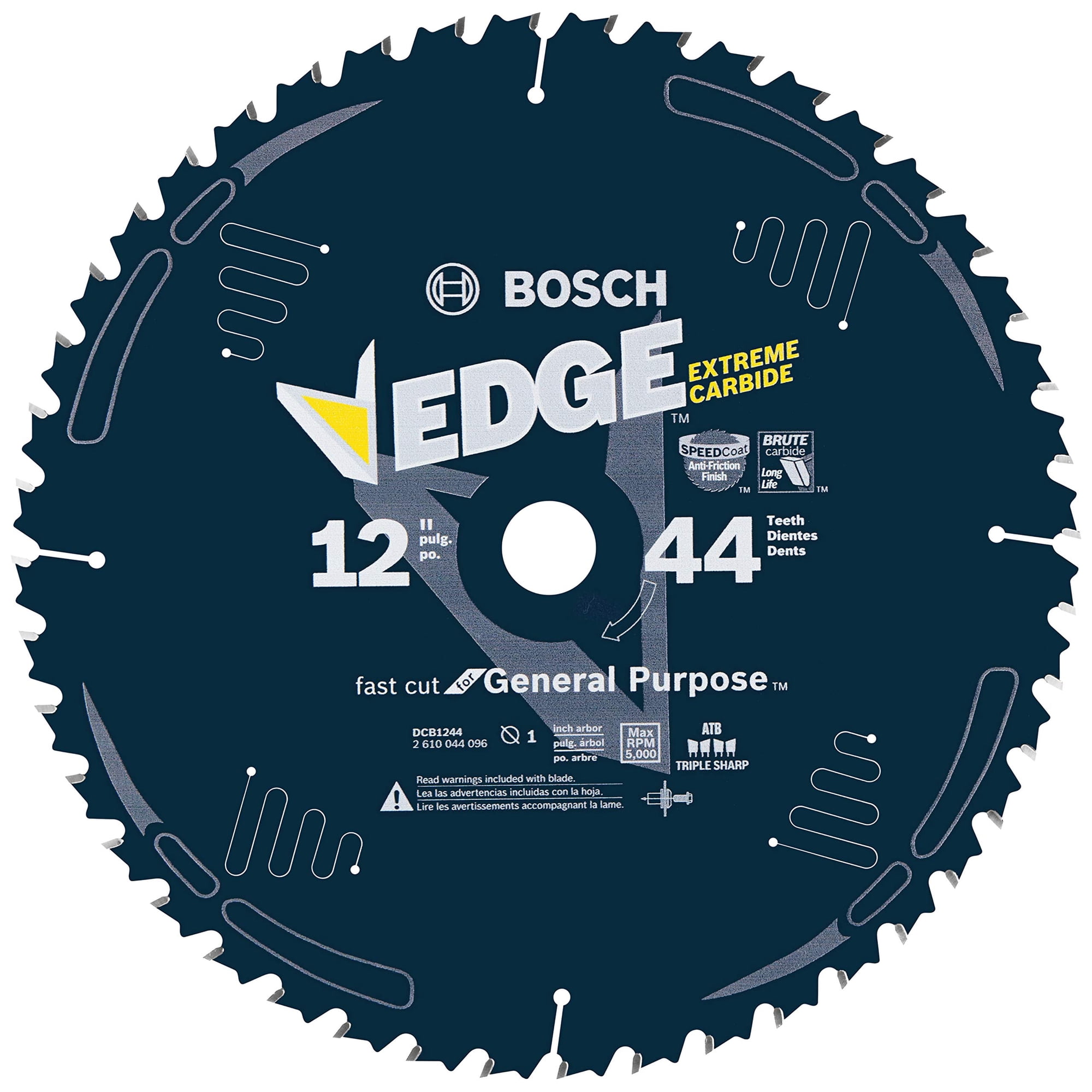 Hoja De Sierra Bosch Dcb1244 Daredevil De 44 Dientes, 12 Pulgadas