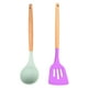 thumbnail image 1 of Juego de 2 utensilios de cocina de silicona y madera de bambú - Juego de utensilios de silicona - Utensilios de silicona para cocinar, 1 of 5