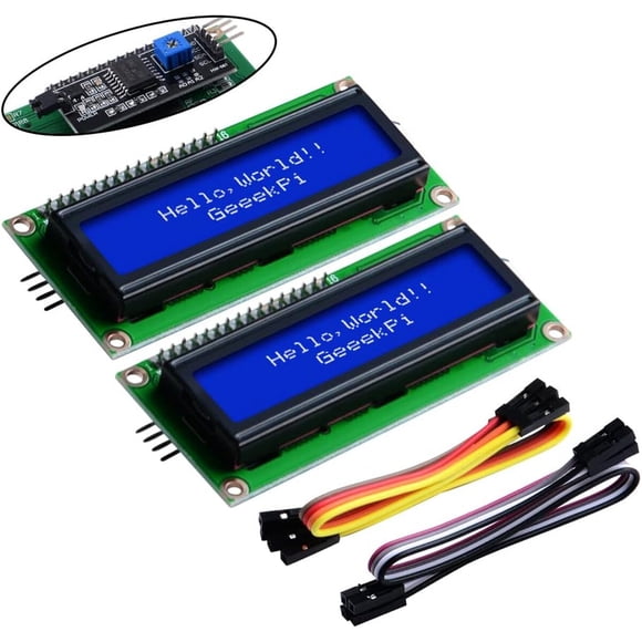 Display LCD 16x2 I2C GeeekPi Azul Pack 2 Arduino