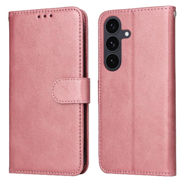 Funda Billetera para Samsung Galaxy S25 FE con Porta Tarjetas y Soporte Ajustable Rosa