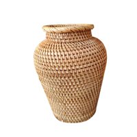 Bothyi - Soporte Para Florero De Plantas, Florero Tejido De Ratán Para Arreglos Florales