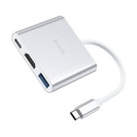 Adaptador Hoco Tipo C A Hdmi - Usb 3.0 - Pd Hb14 Azul
