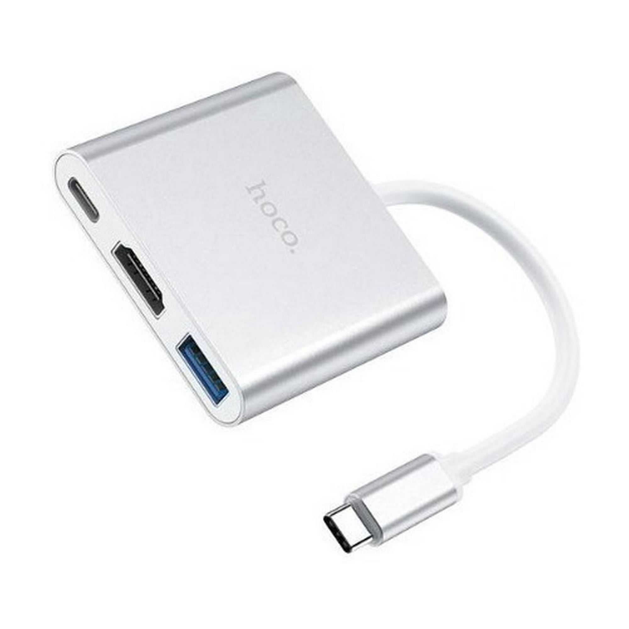 Adaptador Hoco Tipo C A Hdmi - Usb 3.0 - Pd Hb14 Azul