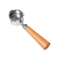 Magideal - Portafilter Sin Fondo De 51 Mm, Mango De Filtro De Portaa De Café De Aleación De Agarre Profesional Y De Aleación De Agarre Para El Amante Del Café. Madera