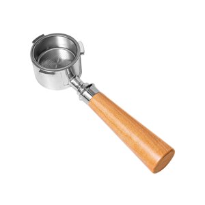 Magideal - Portafilter Sin Fondo De 51 Mm, Mango De Filtro De Portaa De Café De Aleación De Agarre Profesional Y De Aleación De Agarre Para El Amante Del Café. Madera