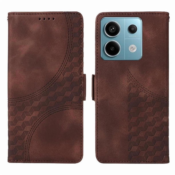 Carcasa FOXDOCK Xiaomi Redmi Note 13 Pro 5G de cuero PU, diseño acolchado clásico, protección contra caídas y rayones