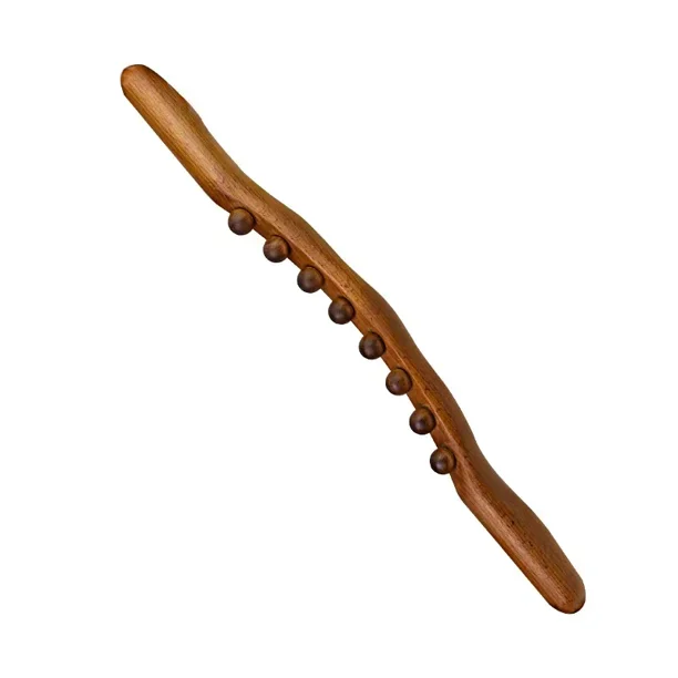Double Row 20 Bead Massage Stick Home Beauty Scraping Stick Back Massage Abdominal Massage Acupoint Rolling Rod