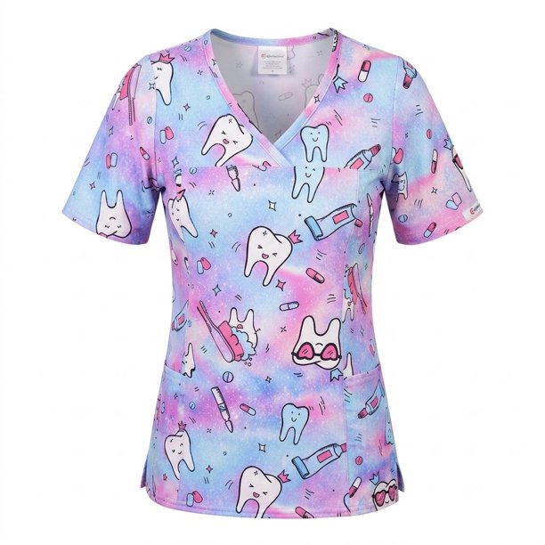 Delantal Mujer Ripholia 2470 tela elasticada estampada