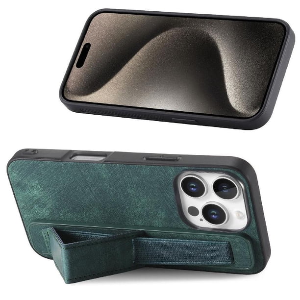 Funda Protectora con Correa para iPhone 16 Pro Max Resistente a Golpes Verde