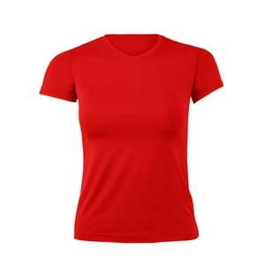 Andesland - Polera Dry Fit Manga Corta Ajustada Cuello V Mujer