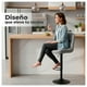 thumbnail image 5 of Silla de Bar Ajustable base negra y tela Estilo Nórdico gris oscuro, 5 of 6