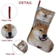 thumbnail image 5 of Shiba Inu Tema: Calcetines de Navidad, fino lino blanco para colgar en escaleras y chimenea, decoración navideña para el hogar, regalo de Navidad.54cm×38cm, 5 of 5