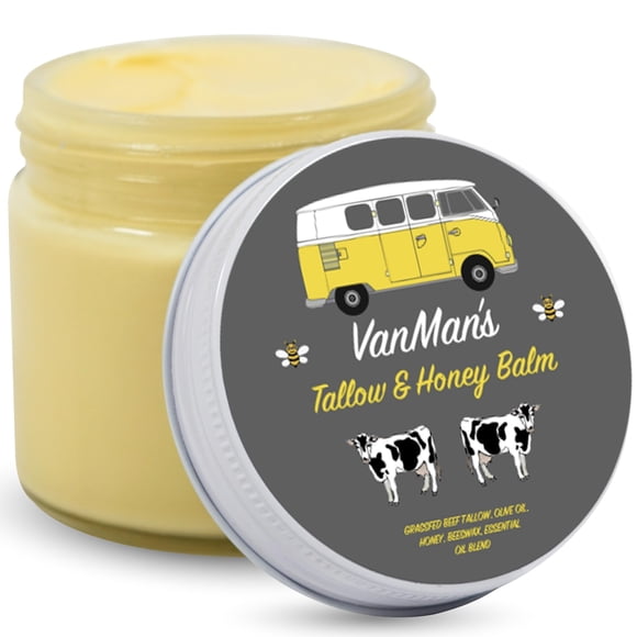 Bálsamo hidratante Vanman's de sebo y miel Jumbo 180 ml