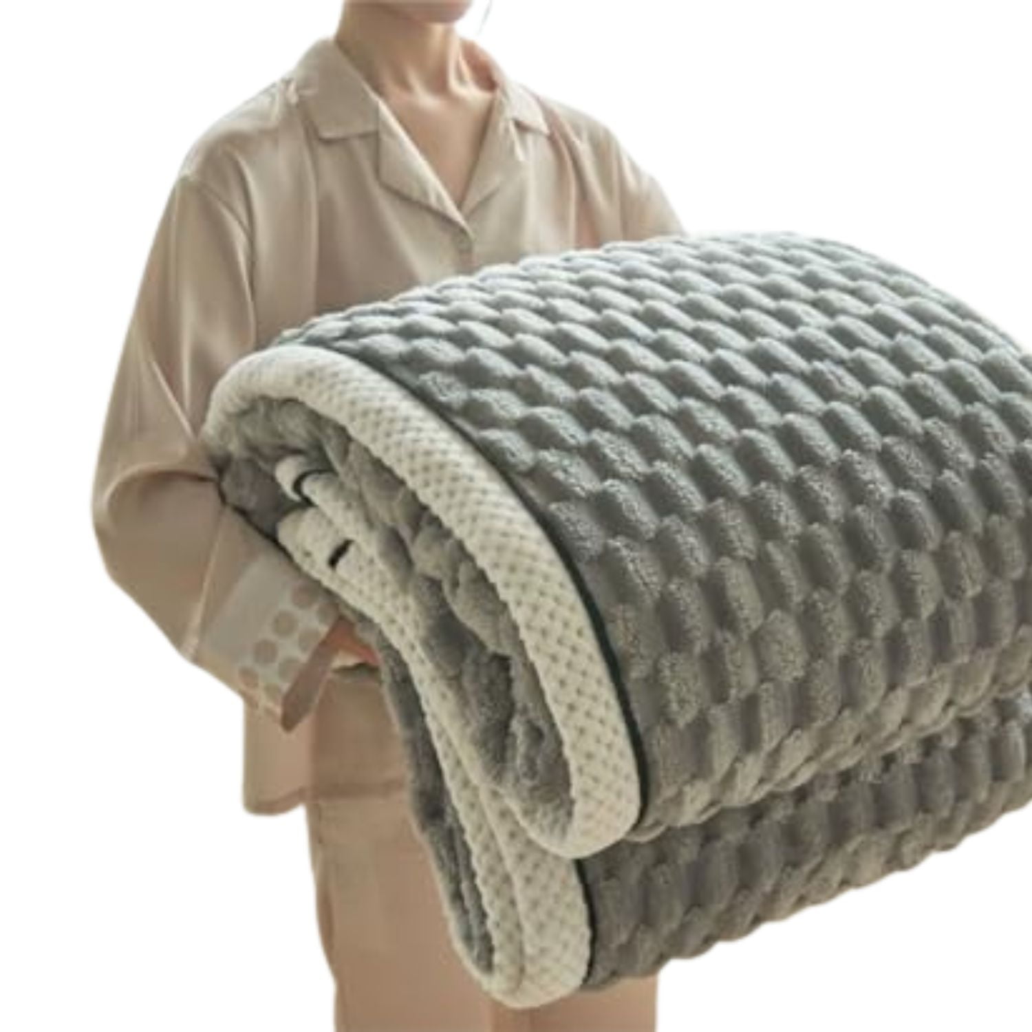 Crusec - Frazada Manta De Terciopelo Polar Grande 180x200cm