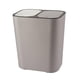 thumbnail image 1 of Cubo de basura doble húmedo y seco Contenedor de reciclaje Contenedor de doble compartimento Cubo de basura de 15 litros para cocina, vehículo, dormit Gris, 1 of 5