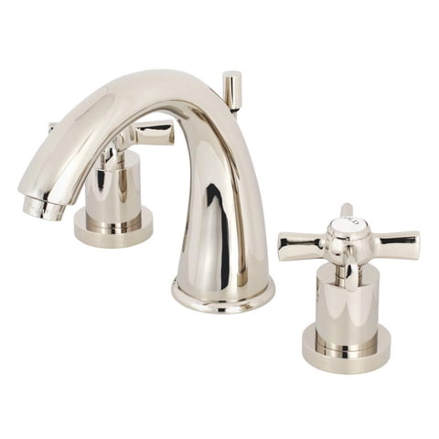 Grifo De Baño Kingston Brass Ks2966Zx Widespread 8 Níquel Pulido