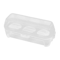 Bothyi - Caja Organizadora De Almacenamiento De Huevos Estuche De Transporte De Huevos De Viaje Estuche Contenedor De Huevos De Senderismo 3 Rejillas 15.5X6.5X6Cm