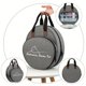 thumbnail image 2 of 1pc Round Embroidery Tool Storage Bag, Cross Stitch Storage Bag, Embroidery Projects Bag, Sewing Crafts Storage Tote Bag, Knitting Bags With Zipper Pockets Organiser For Embroidery Hoops, Charts And T, 2 of 3