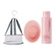 thumbnail image 2 of Juego De Alfombrillas De Limpieza De Brochas De Maquillaje De Silicona De 3 Uds Con Cesta De Red Plegable Portátil Rosa, 2 of 5
