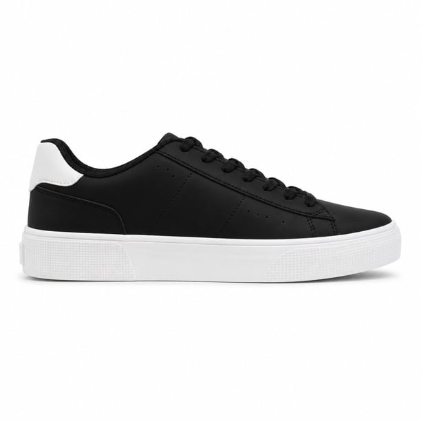 Zapatilla Urbana Hombre Ecocuero Negro-Blanco