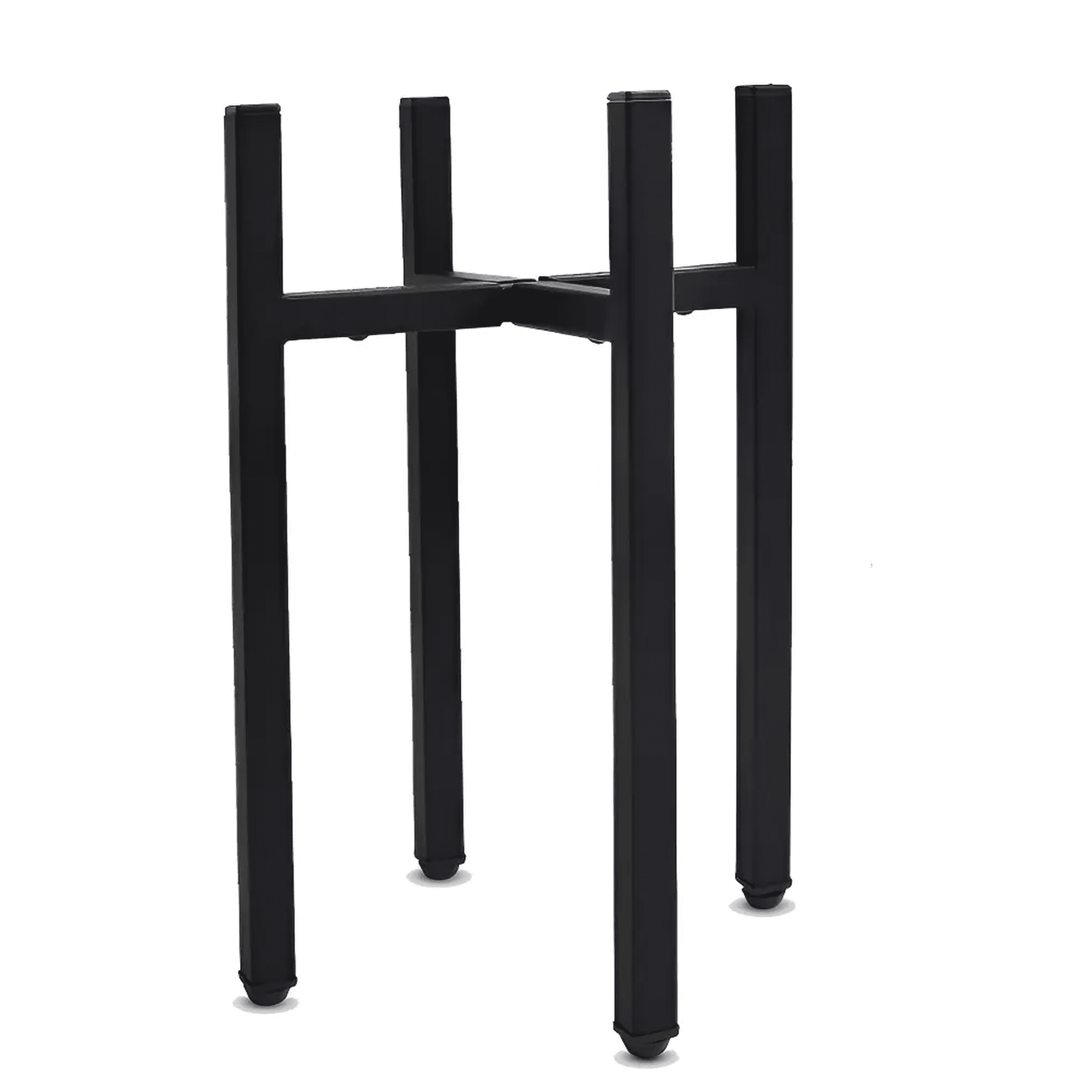 Set Organizador Pedestal Belug Porta Macetero Desmontable Metal Negro